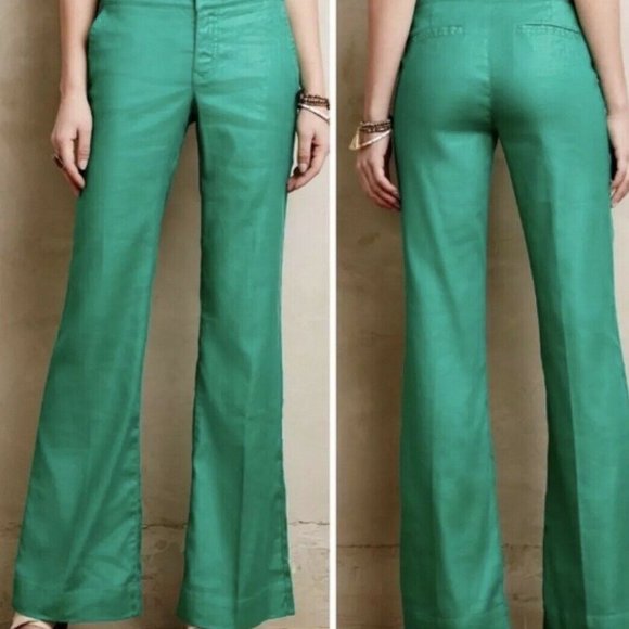 Level 99 Pants - Anthropologie Level 99 Green Wide Trousers/Pants